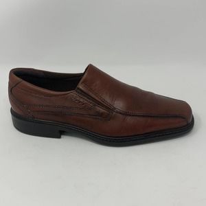 Ecco New Jersey Slip On Loafer Mens 42 Cognac Leather US 9 Pre-owned.